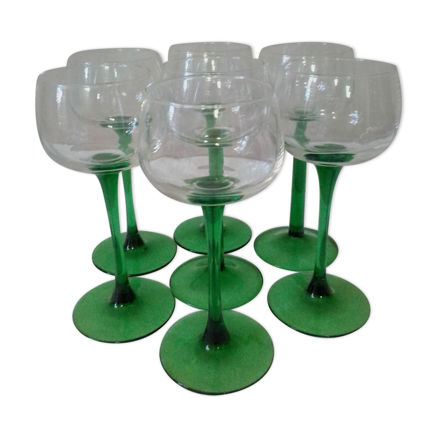 Set of 7 glasses white wine - Alsace