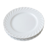 4 small Haviland plates in white porcelain
