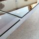 Coffee table smoked glass and aluminum, 1970