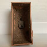 Homemade glazed terracotta candle box