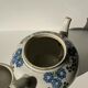 Green and blue teapot floral motif Badonviller