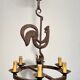 Lustre with rooster by Jean Touret for Atelier Marolles