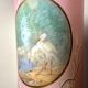 Vase Opaline Saint Louis peint main