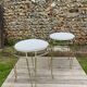 Pair of vintage 1960 stools in gold metal