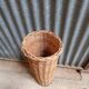 Vintage rattan wicker umbrella stand