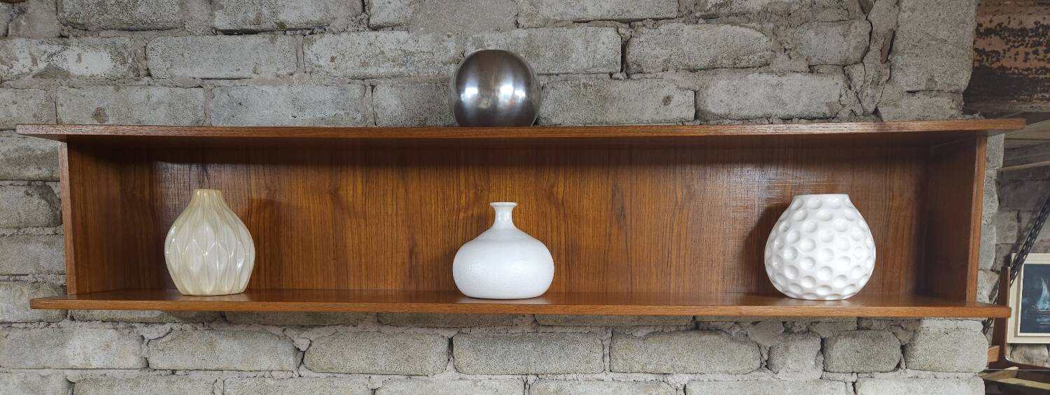 Scandinavian teak wall shelf 1960