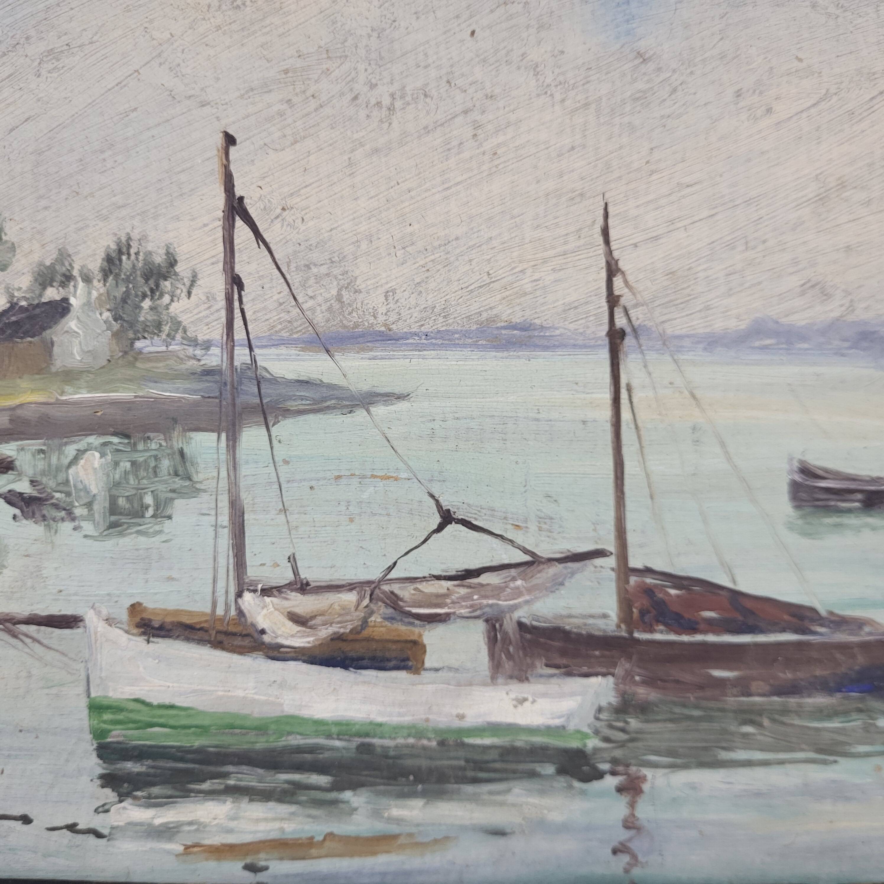 Marine - Oil on panel - Farlès