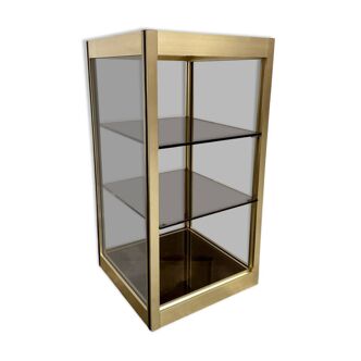 70s console smoked glass