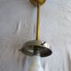 Suspension  laiton et opaline blanche