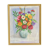 Old flower bouquet painting