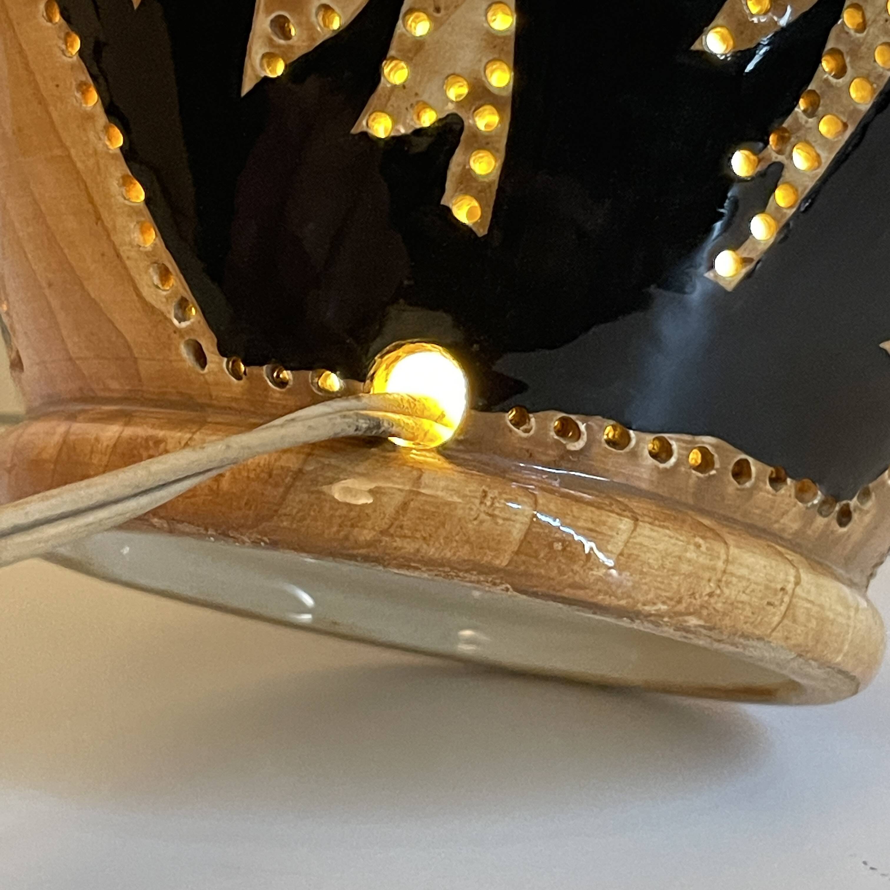 Ceramic tea light lamp, grandjean jourdan for vallauris