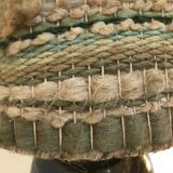 Stoneware lamp with its wool lampshade