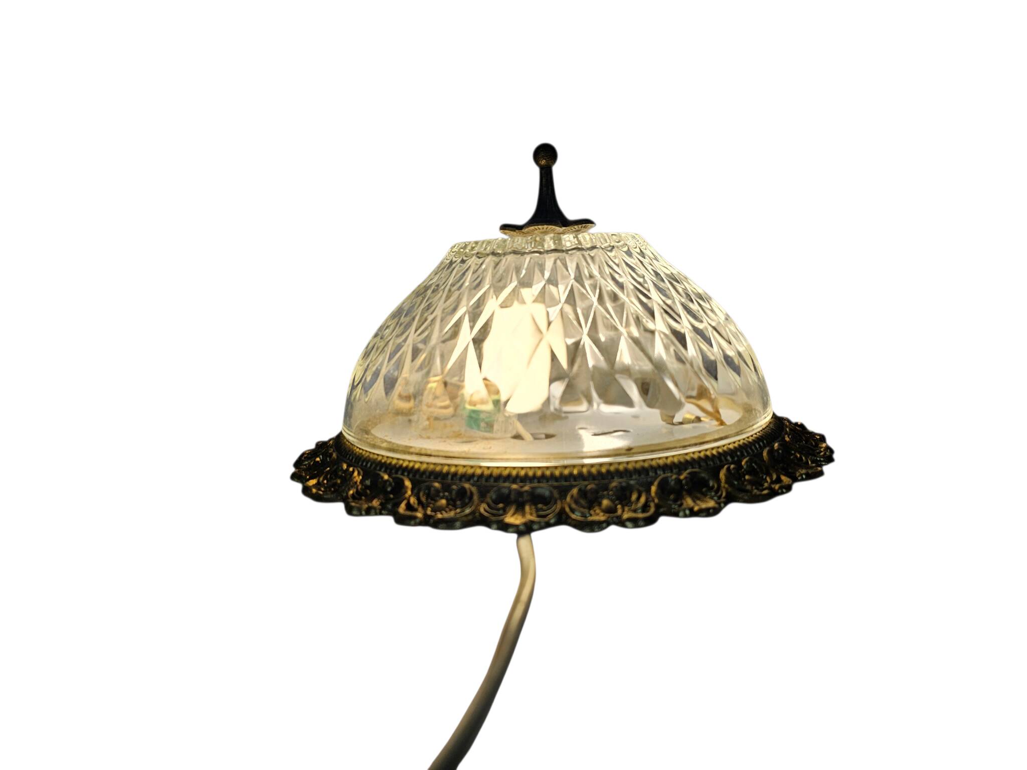 Massive - Ceiling Light - Glass - Brass - Hollywood Regency Style - Belgium