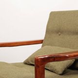Vintage armchair green olive design by Z.Baczyk 1965