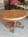 Oval oak table with carved details - known as a hunting table.