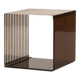 Side table, bedside table in plexiglass and chrome metal, around 1970.