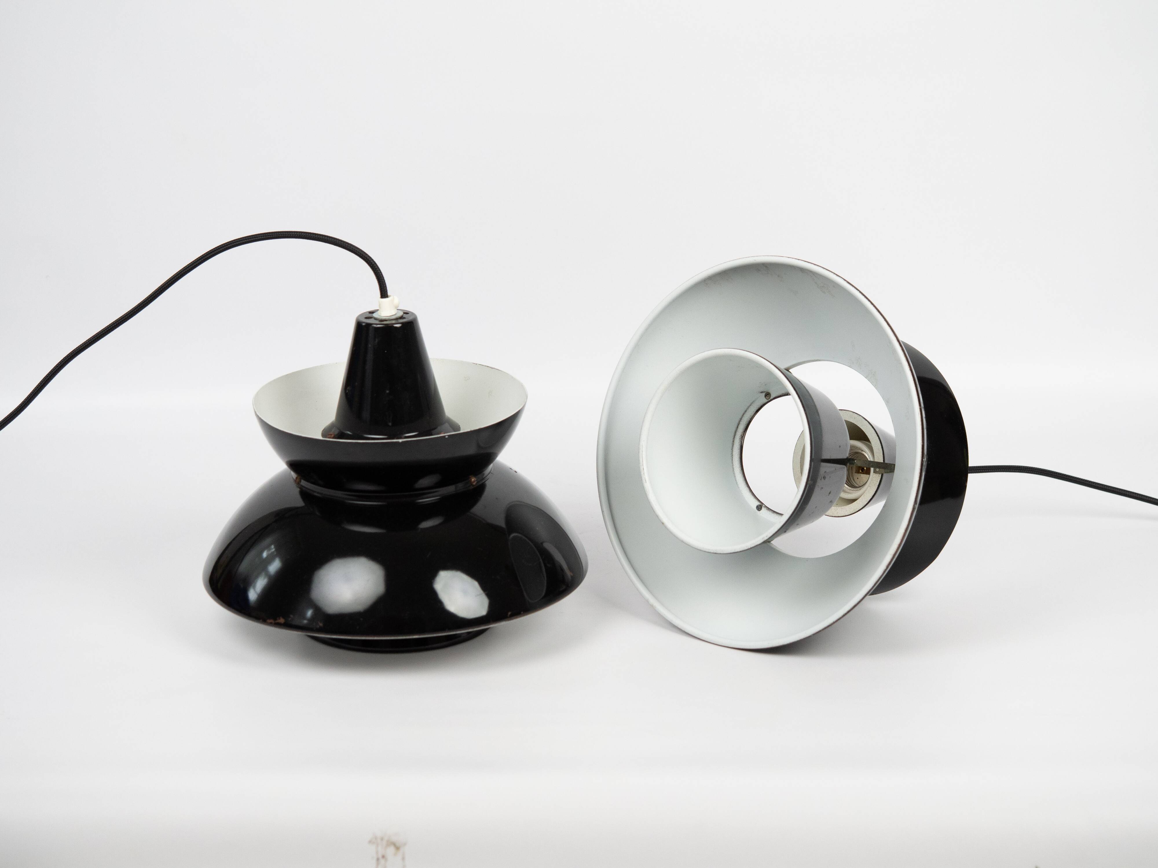 Pair of 2 Danish vintage Doo Wop lamps by Henning Klok, Louis Poulsen, 1950