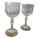 Set of two crystal stemmed glasses