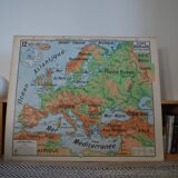 Geography School Map - Armand Colin: Europe Relief of the Sol