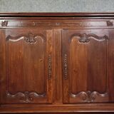 Important buffet deux corps époque Louis XV en chêne massif