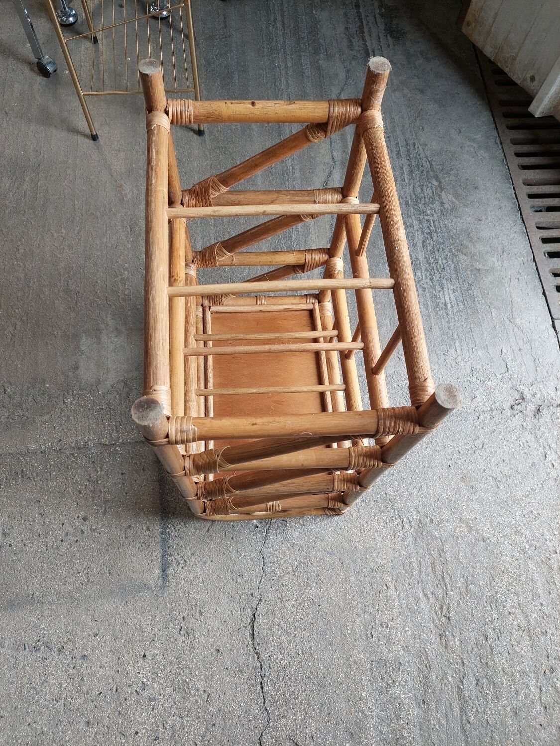 rattan bedside table