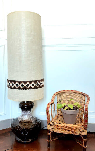 Openwork ceramic floor lamp 1970