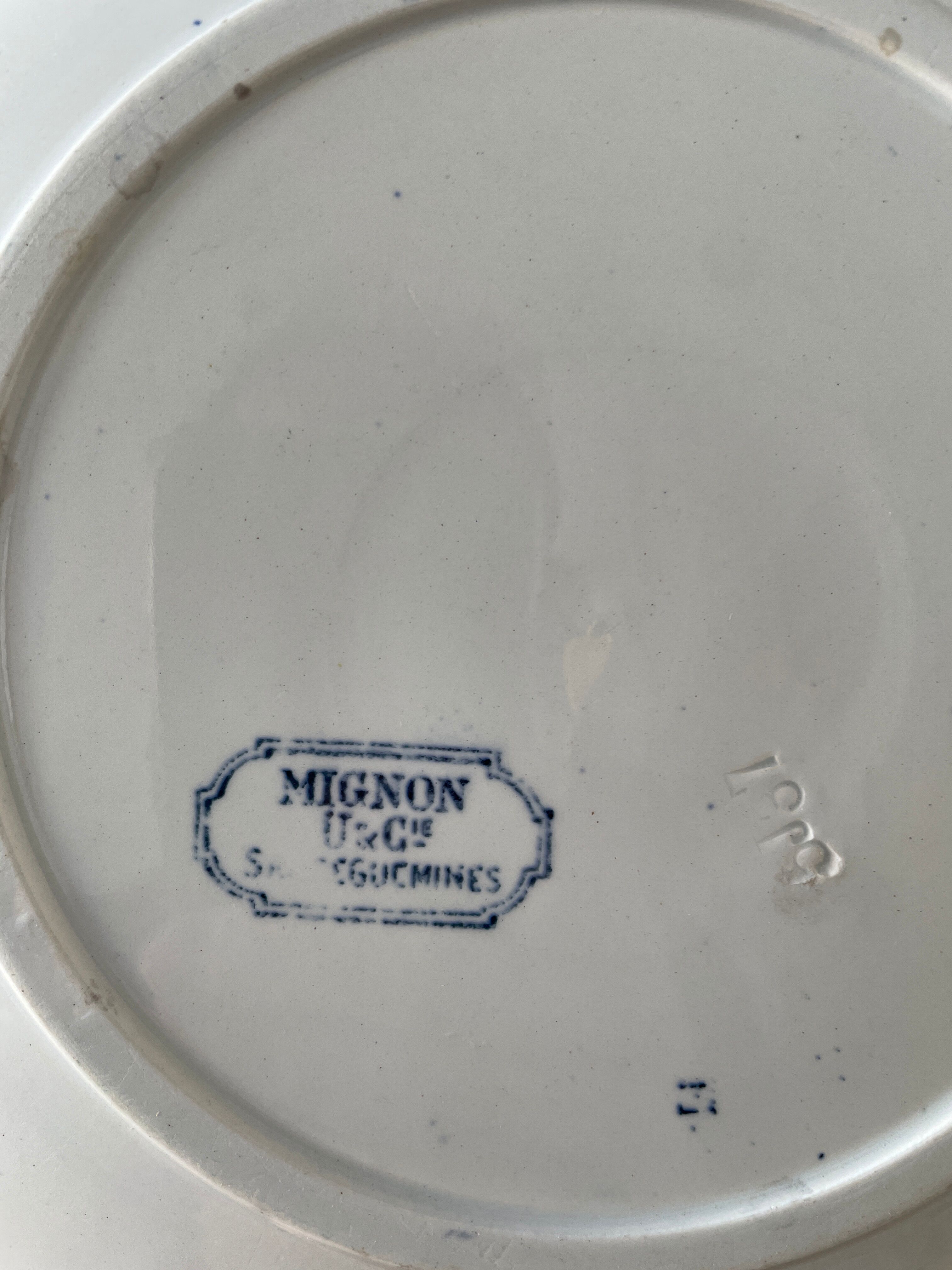 Set of 7 plates Terre de Fer XIXth mismatched
