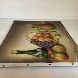 Still life painting in oil on canvas, signed.