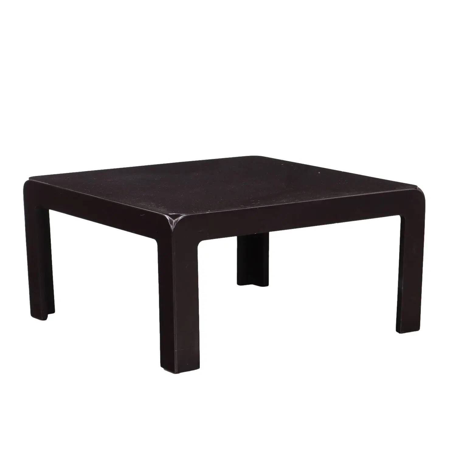 Vintage lacquered wooden coffee table, Italy, 1970s-1980s.