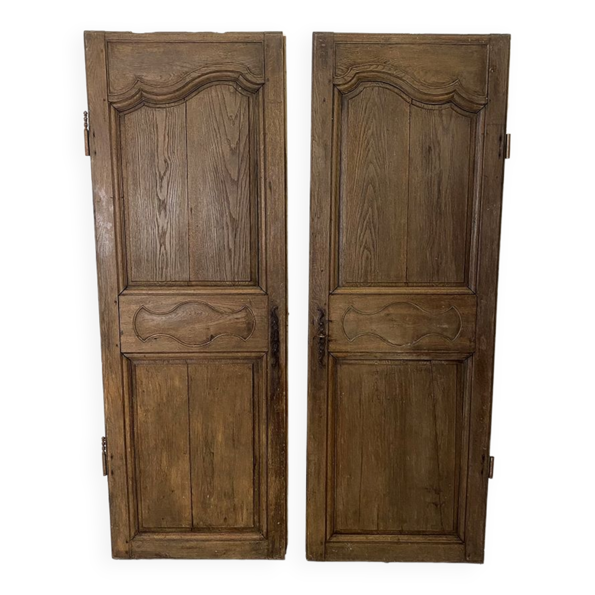 Pair of oak closet doors