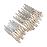 Set of 18 antique knives, silver metal