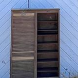 Double curtain filing cabinet