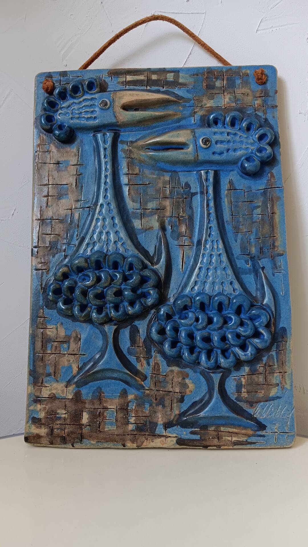 Brutalist wall plaque