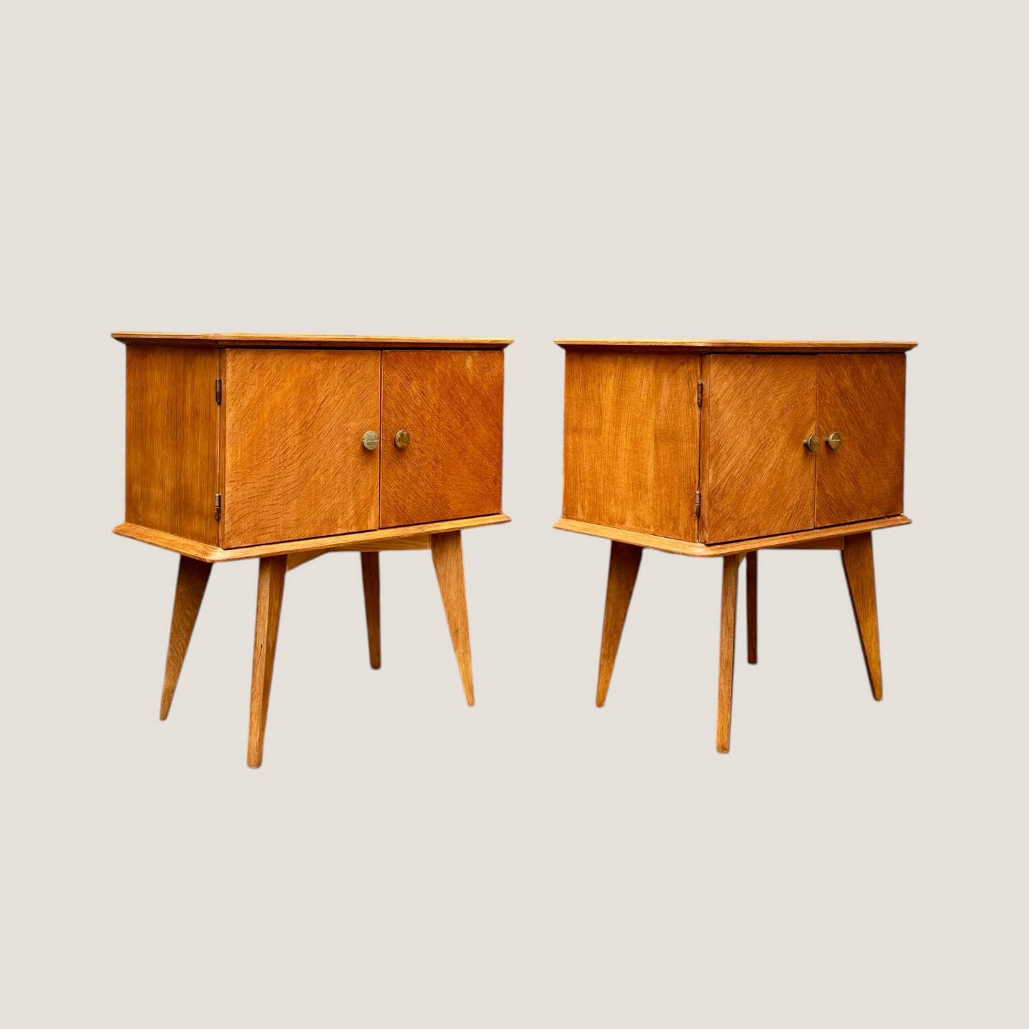 Two renovated vintage bedside tables