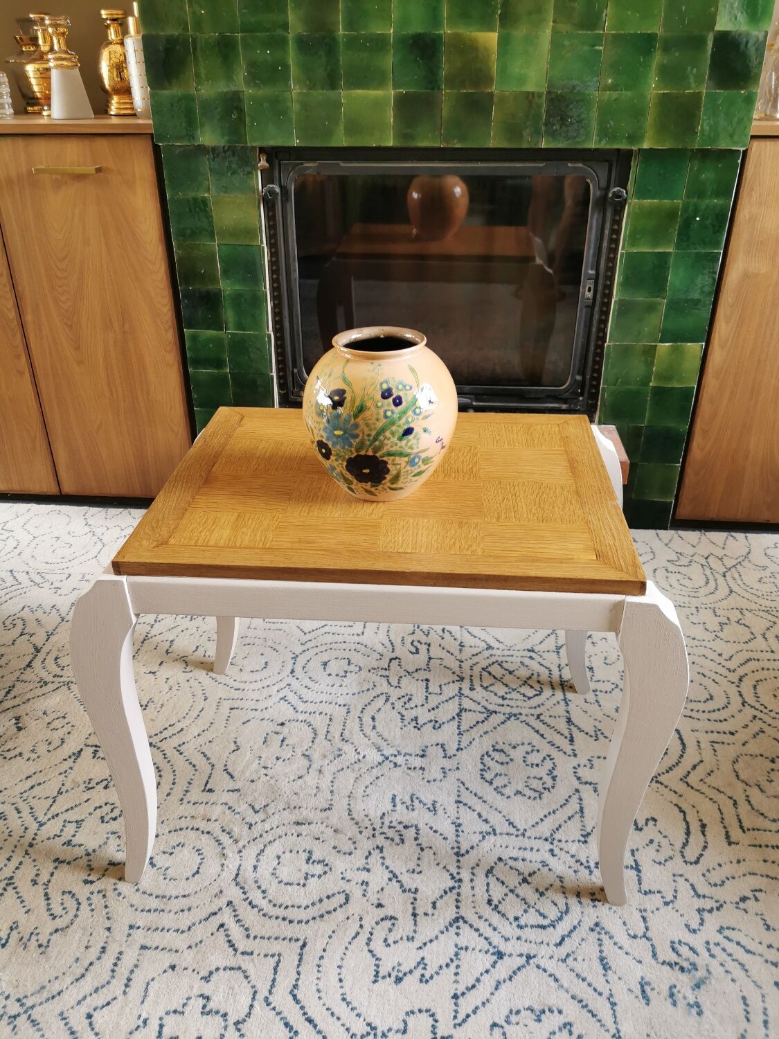 Vase boule vintage céramique artisanale