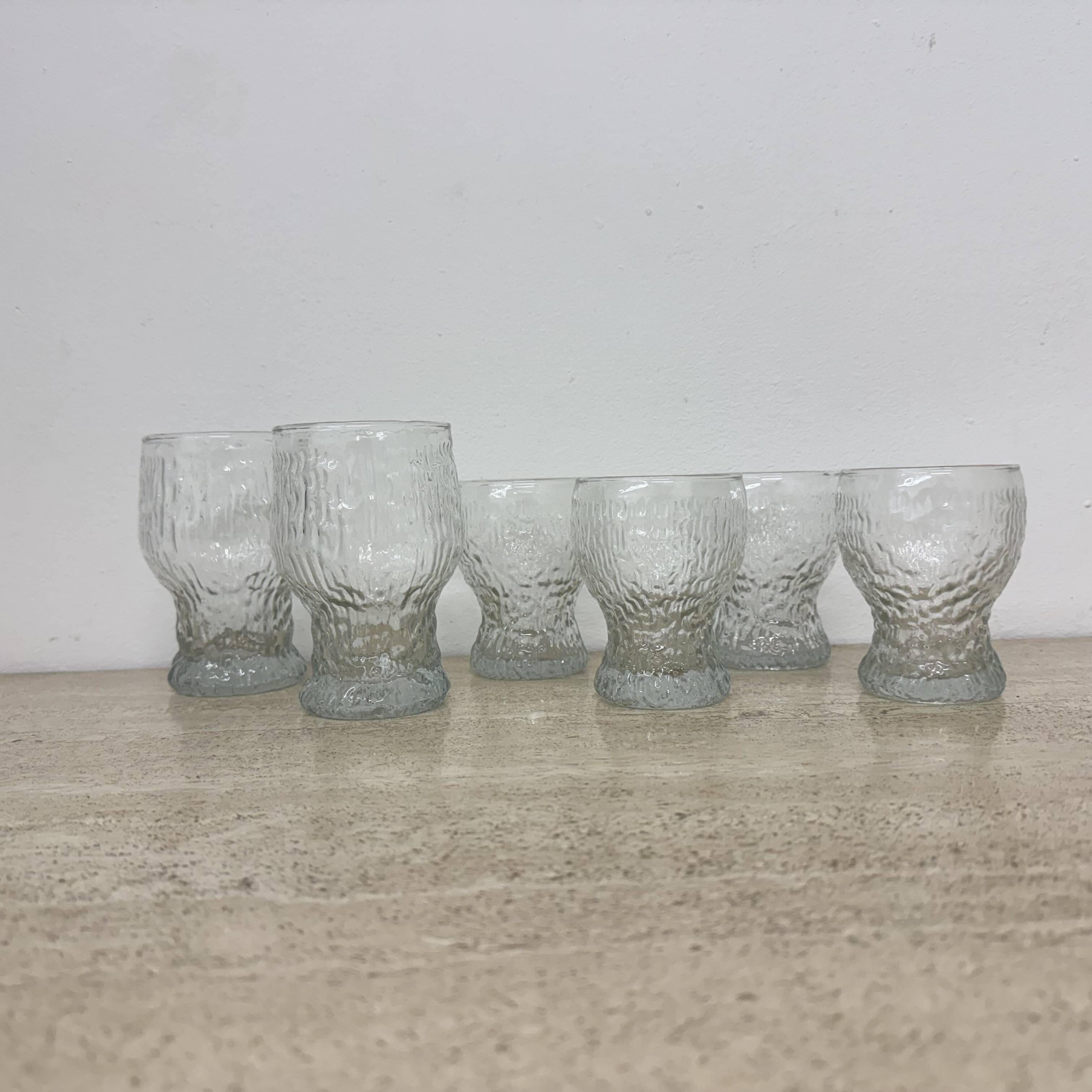 Set of 6 vintage drink glasses Ravenhead Siesta by Hardie Williamson , 1970