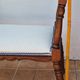 Window bench in carved walnut, late 19th century, renovated seat, 70 cm