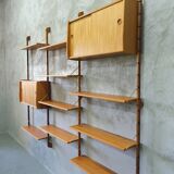 Mid-century modular teak wall unit by john texmon for blindheim mobelfabrik, norway, 1960s