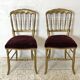 Paire de chaises charivari en bois doré