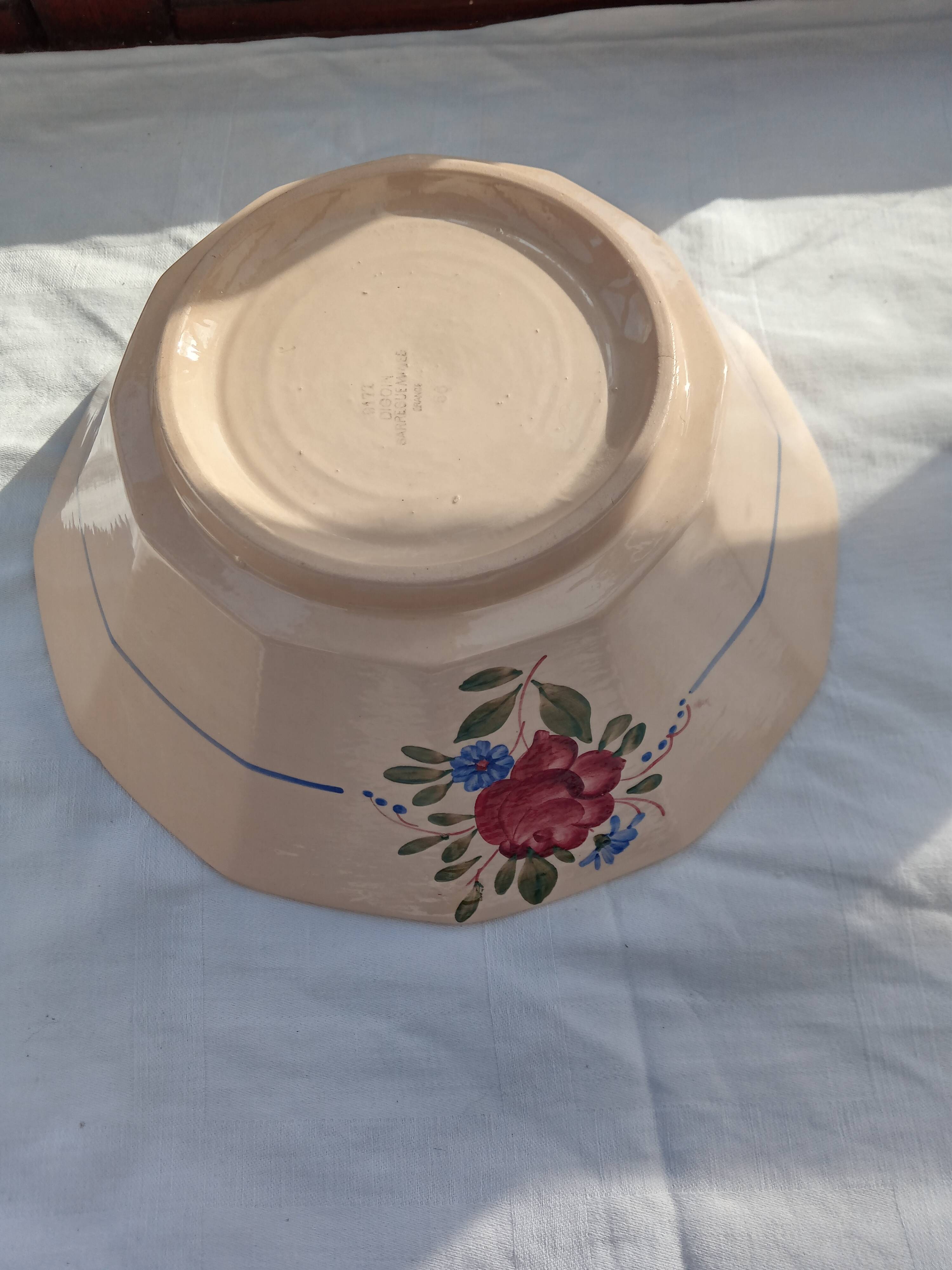 Ensemble de 3 plats et saucière Digoin