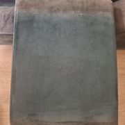 Cadre de lit double - Roche Bobois années 70 - complet – daim vert d’origin