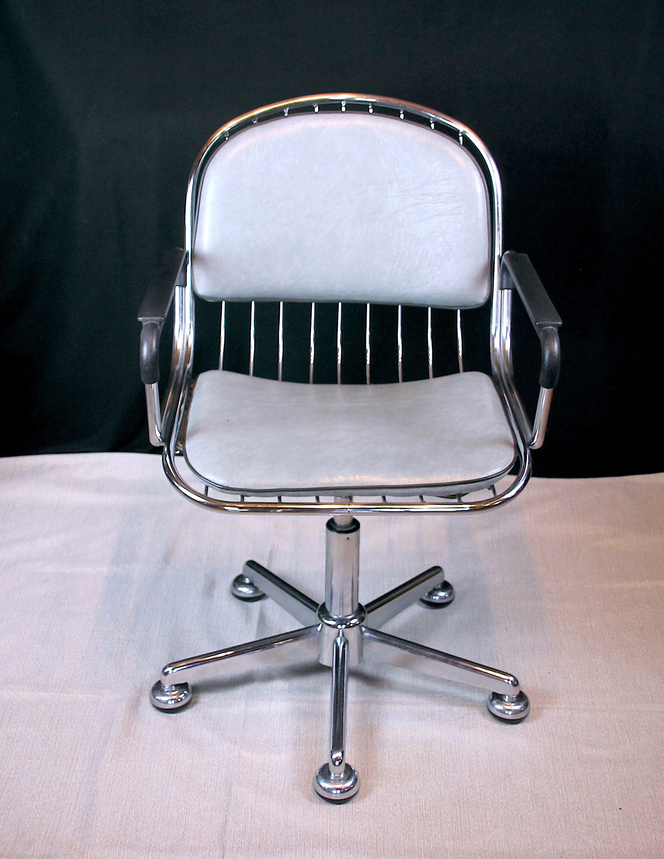 1980s Vintage Molteni and Consonni Metal & Leather Chairs - a Pair