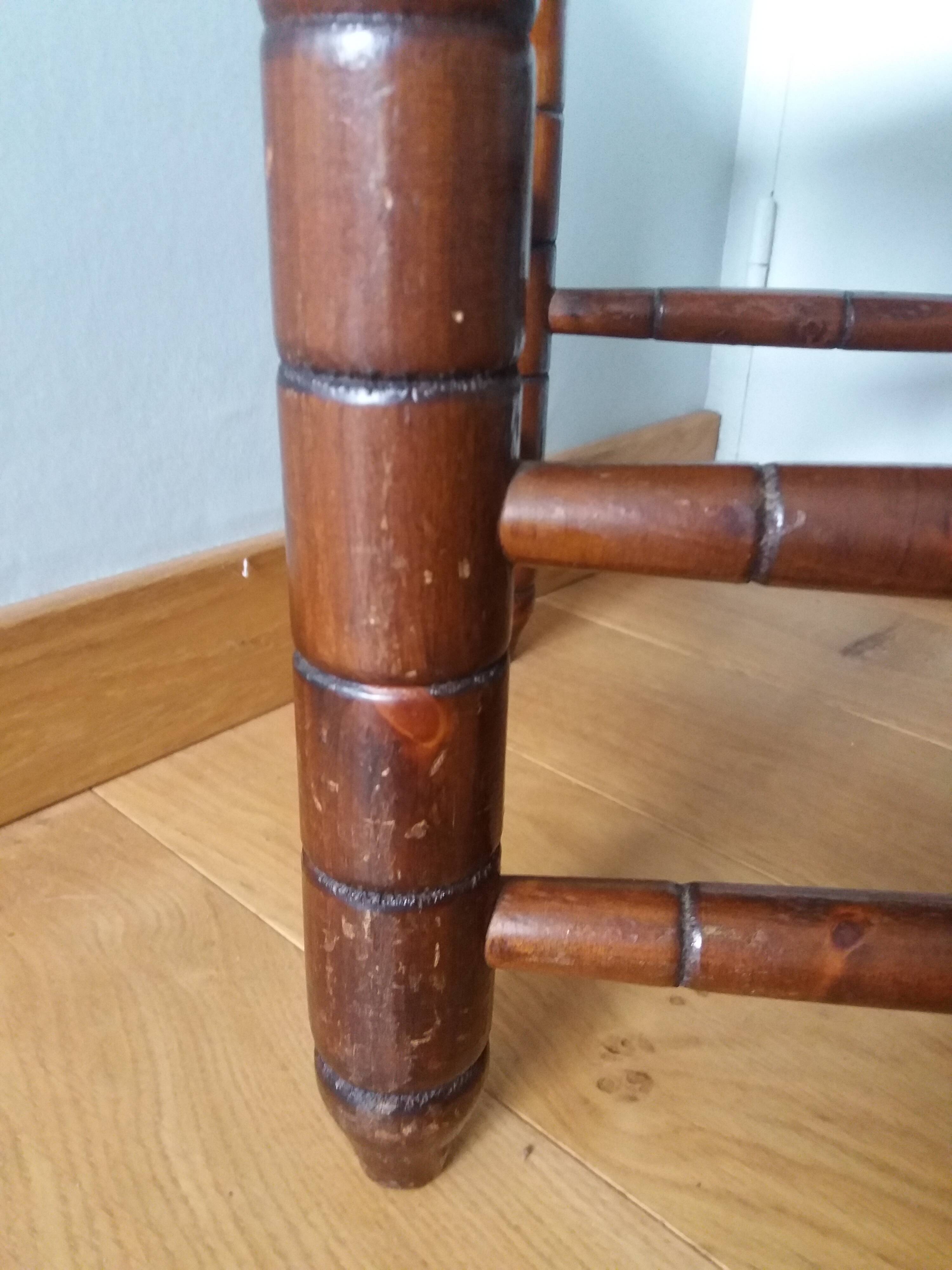 Wooden and rope stool