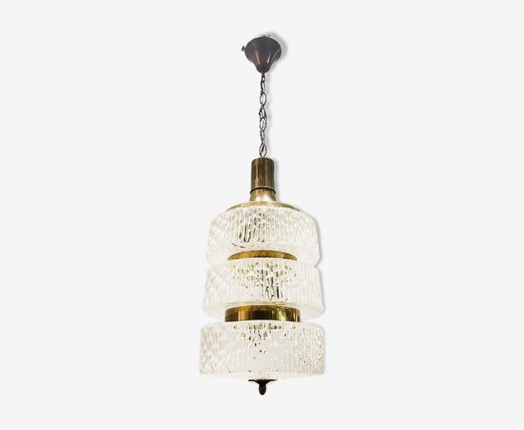 Suspension en cristal du milieu du siècle, années 1970