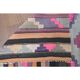 Vintage Turkish Oushak Handmade Wool Cotton Pink Kilim Runner  81x327