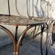 Série de 4 chaises de jardin en fer forgé