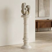 Decorative alabaster column – Vintage sculptural pedestal