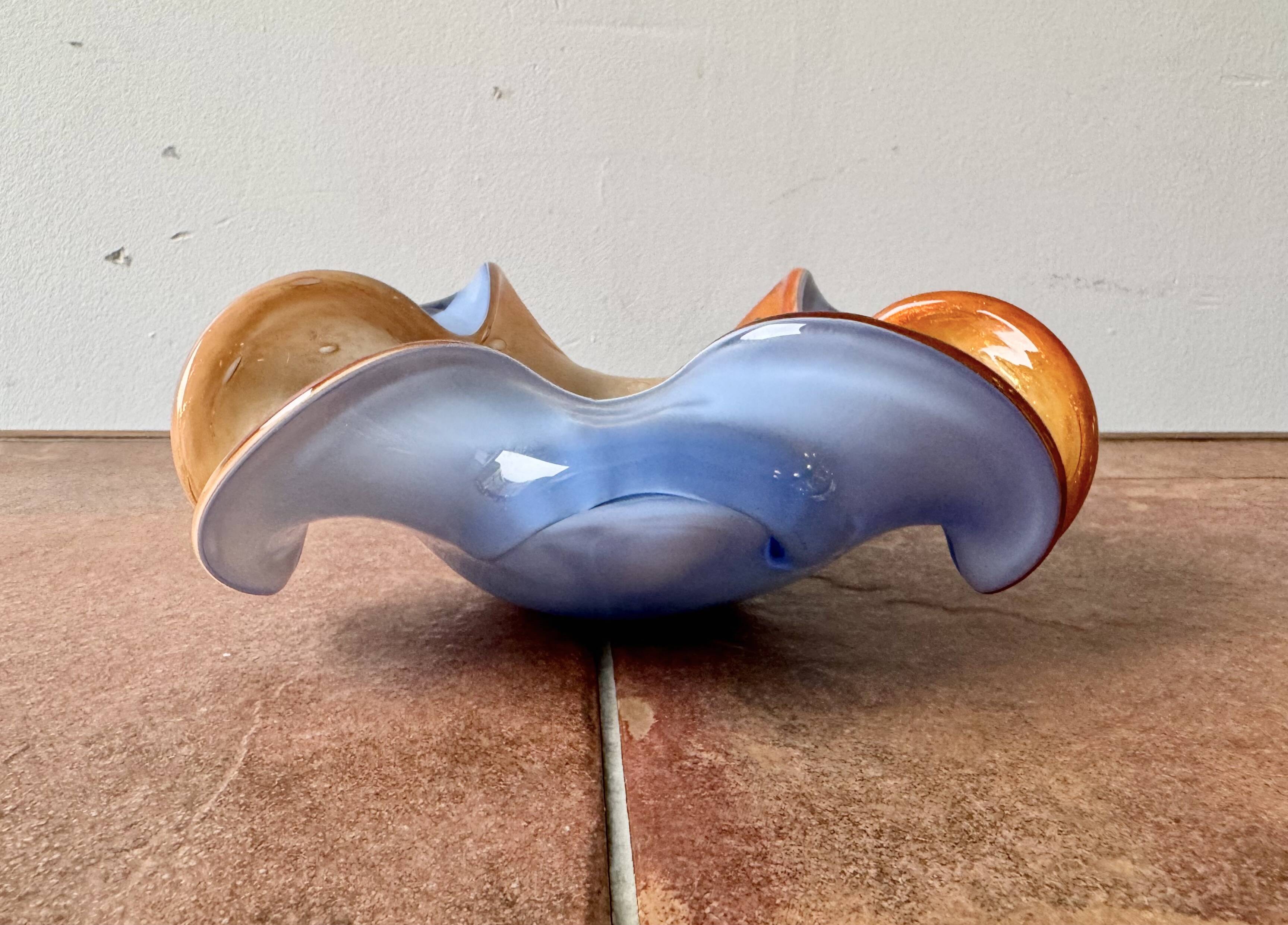 Vintage Blue Glass Bowl