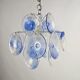Lampe suspendue Disc bleue transparente Italie