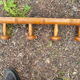 Portemanteau rustique en bois tourné à l'imitation du bambou 1900 4 patères